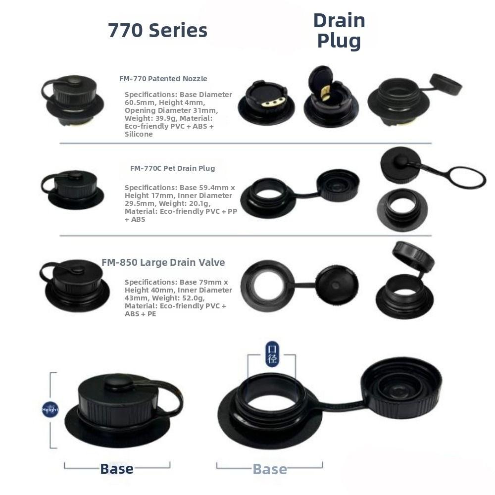 PVC Plastic Inflatable Boat Air Valve 31/29.5/42mm Inflatable Fishing Boat Replacement Air Valve