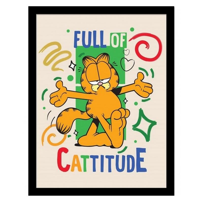 Гарфилд Полный Котят В Рамке Печать