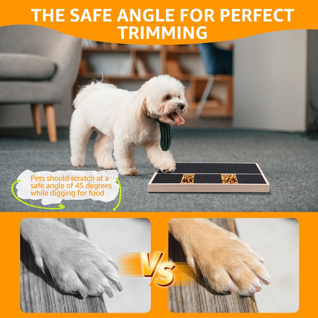 Деревянная доска-когтеточка для собак, ящик, коробка для лакомств со встроенным отсеком для угощений, коврик для царапания для питомцев, игровая доска, игрушка-когтеточка