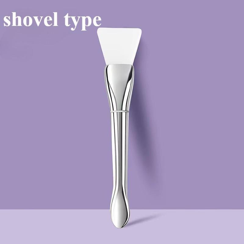 Новая силиконовая кисть для маски для лица с мягкой головкой и встроенным скребком, двухсторонний инструмент для нанесения масок-плёнок, инструмент для регулировки DIY-плёнки, красота