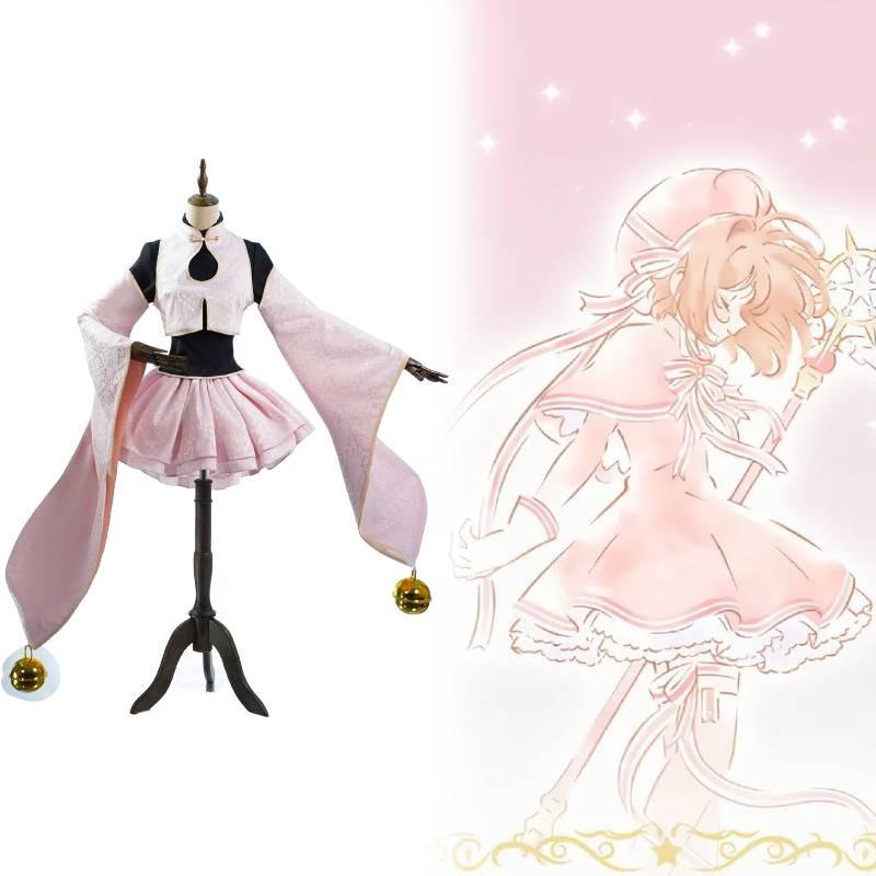 Платье для косплея «Сакура — собирательница карт» из дышащего хлопка для поклонников аниме