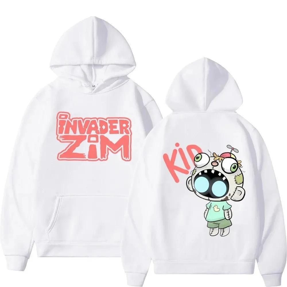 Animation Invader Zim Cartoon Graphic Hoodies Men Women Autumn Winter Fleece Streetwear Tops