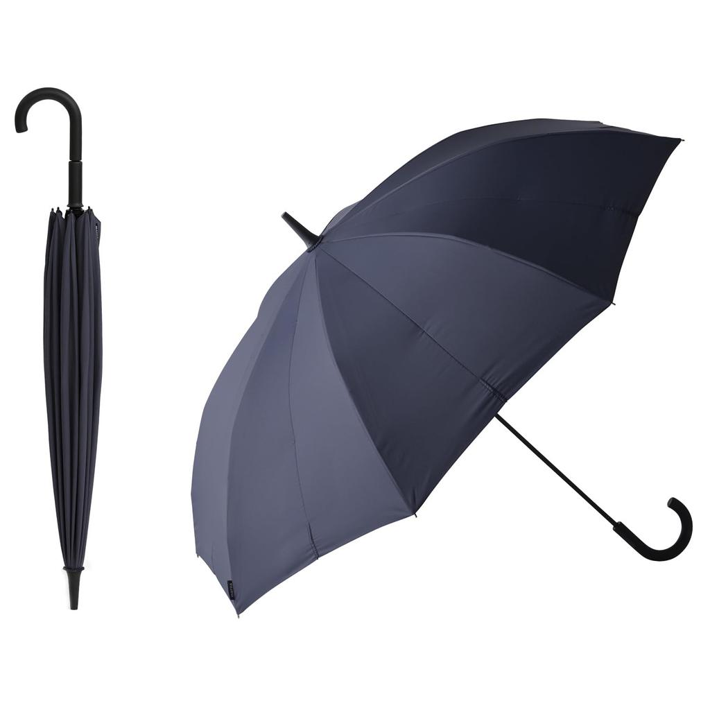 Зонт Marna Shupatto Rain Long Buttonless For Sunny or Rainy Navy 62cm S499NV, Зонт, Зонт, Женский, Мужской, Shupatto, Унисекс, Дни, Подарок,