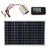 30W Solar Panel Kit with 220W Inverter and MPPT QC3.0 Controller, Portable Solar   for RV Camping Boat Car 12V Battery