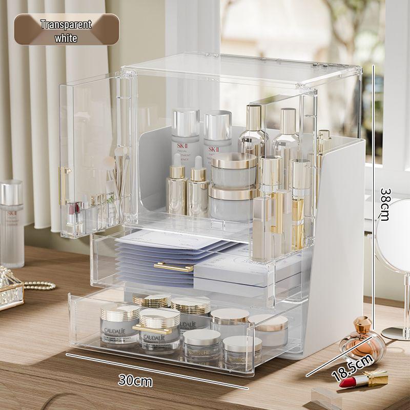 Шикарный прозрачный органайзер для косметики - Пыленепроницаемое хранение средств по уходу за кожей, помады и макияжа