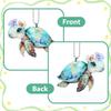 Turtle Rear View Mirror Accessories, Sea Turtle Car Decoration Multi-Color Acrylic Turtle Ornament for Car Interior Rear View Mirror Keychain and