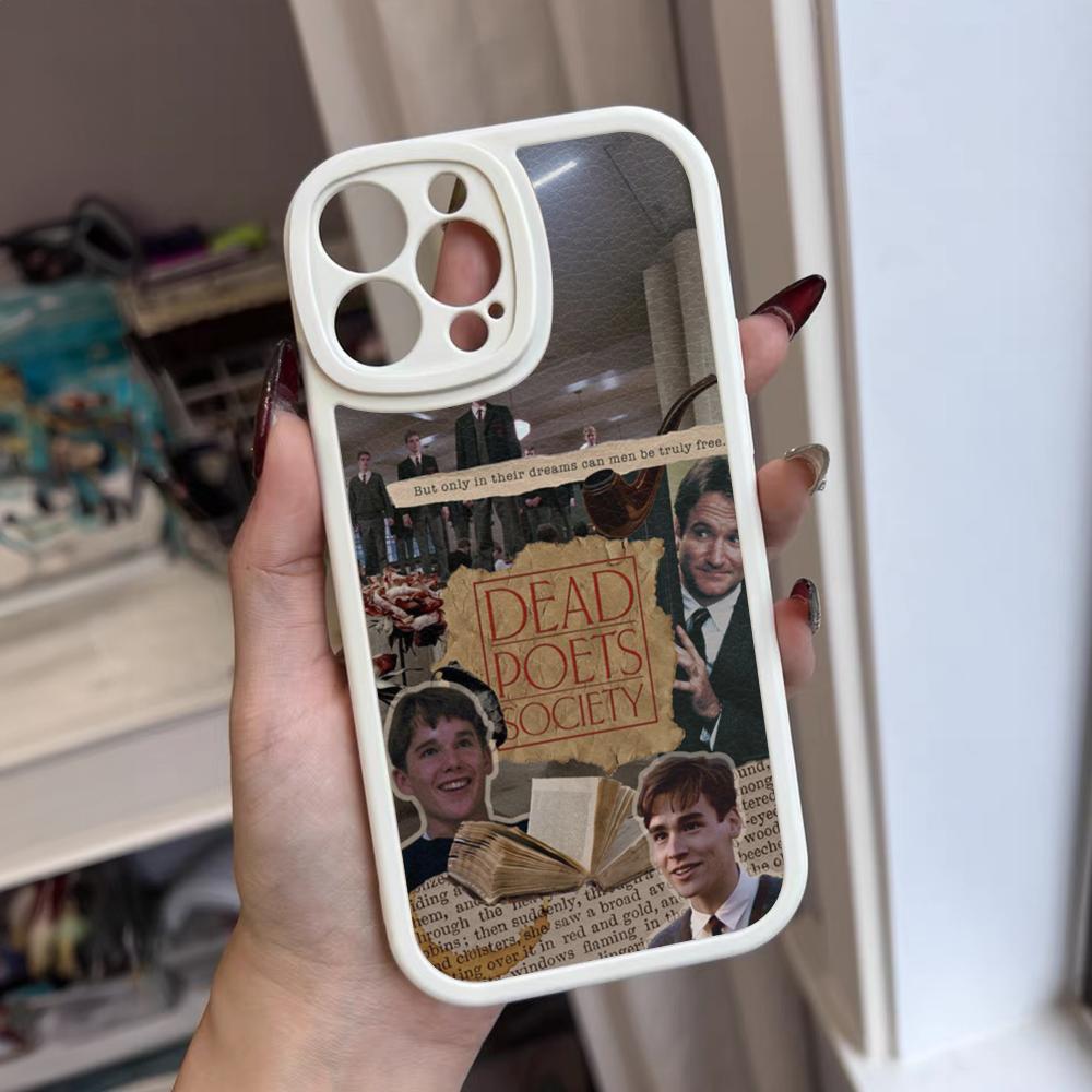 Чехол для телефона «Общество мертвых поэтов» для iPhone 16 15 14 12 13 Pro Max 11 Mini Xs Puls Силиконовый чехол из кожи ягненка