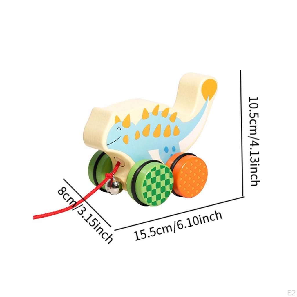 Игрушка-игрушка «Животное, толкающее и тянущее» для детей, сделанная вручную из дерева