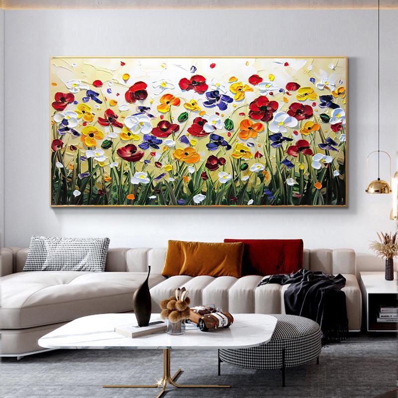Abstract Colorful Tree Oil Painting Printed On Canvas Wall Art Landscape Posters Pictures for Living Room Home Decor No Frame