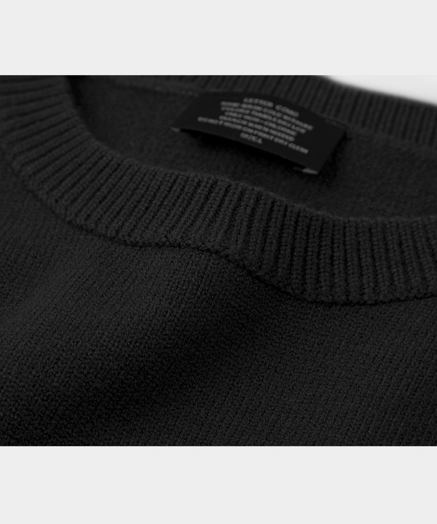 LETTERCOMO Essential Daily Round Knit Black