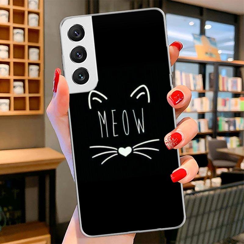 Cat Cute Kitten Cartoon Cover Phone Case For Samsung Galaxy S26 S25 Edge S24 Ultra S23 S22 Plus S21 S20 FE Soft Fundas Shell Gal