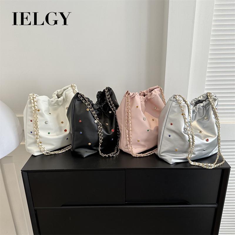IELGY Женская портативная вместительная сумка-ведро, модная сумка через плечо под мышкой