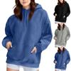 Women's Loose Long Sleeved Round Neck Pocket Sportswear Casual Pullover Sweatshirt