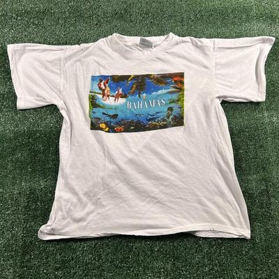 Футболка с графическим принтом 'Island Dreams Bahamas'. Свободный крой размер XL