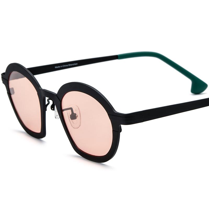 Borregls Colorful Titanium Sunglasses Women 2025 New Brand Designer Vintage Polarized Shades Mirrored UV400 Sun Glasses 185828T
