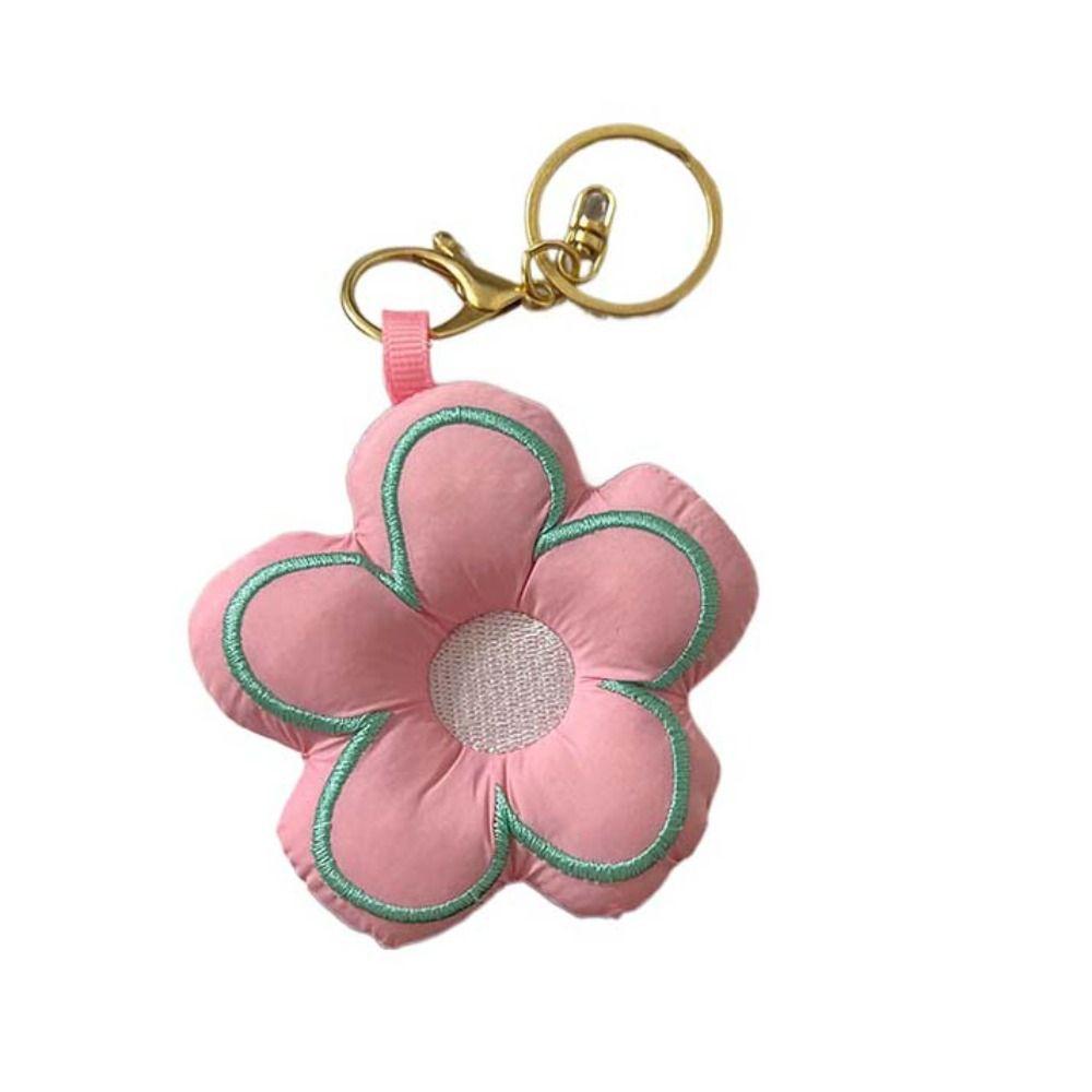 Lovely Lanyard Flower Keychain On the Phone Accessories Cute Backpack Ornaments Pendant Keyring Lanyard Strap for Phone Chain