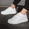 Кроссовки на липучках, мужские ультралегкие белоснежные кеды, зарубежная торговля, большой размер, повседневная обувь, универсальная спортивная обувь для мужчин