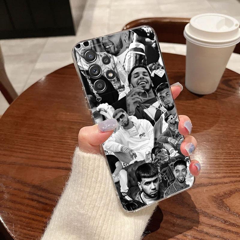 Прозрачный чехол Anuel AA Real Hasta La Muerte для Samsung Galaxy A56 A57 A37 A55 A54 A36 A26 A25 A16 A17 A07 A52 A73 A53