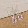 Morganite Gemstone Jewelry, Handmade Designer Earrings, 925 Sterling Silver Earrings For Engagement Gift