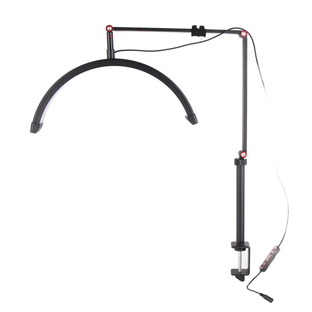 Half Moon Fill Light 360 Degrees Rotation Brightness Color Temperature Adjustable LED Fill Lamp 110‑240V