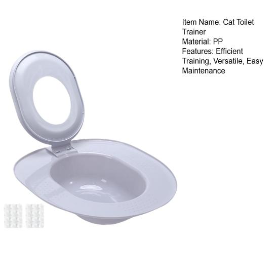 Набор для приучения кошек к туалету, многоразовый лоток для мусора, контроль запаха, писсуар, сиденье-горшок, вставка для сиденья унитаза для кошек, подходит для стандартных унитазов
