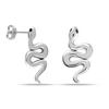 925 Sterling Silver Lightweight Snake Small Stud Earrings