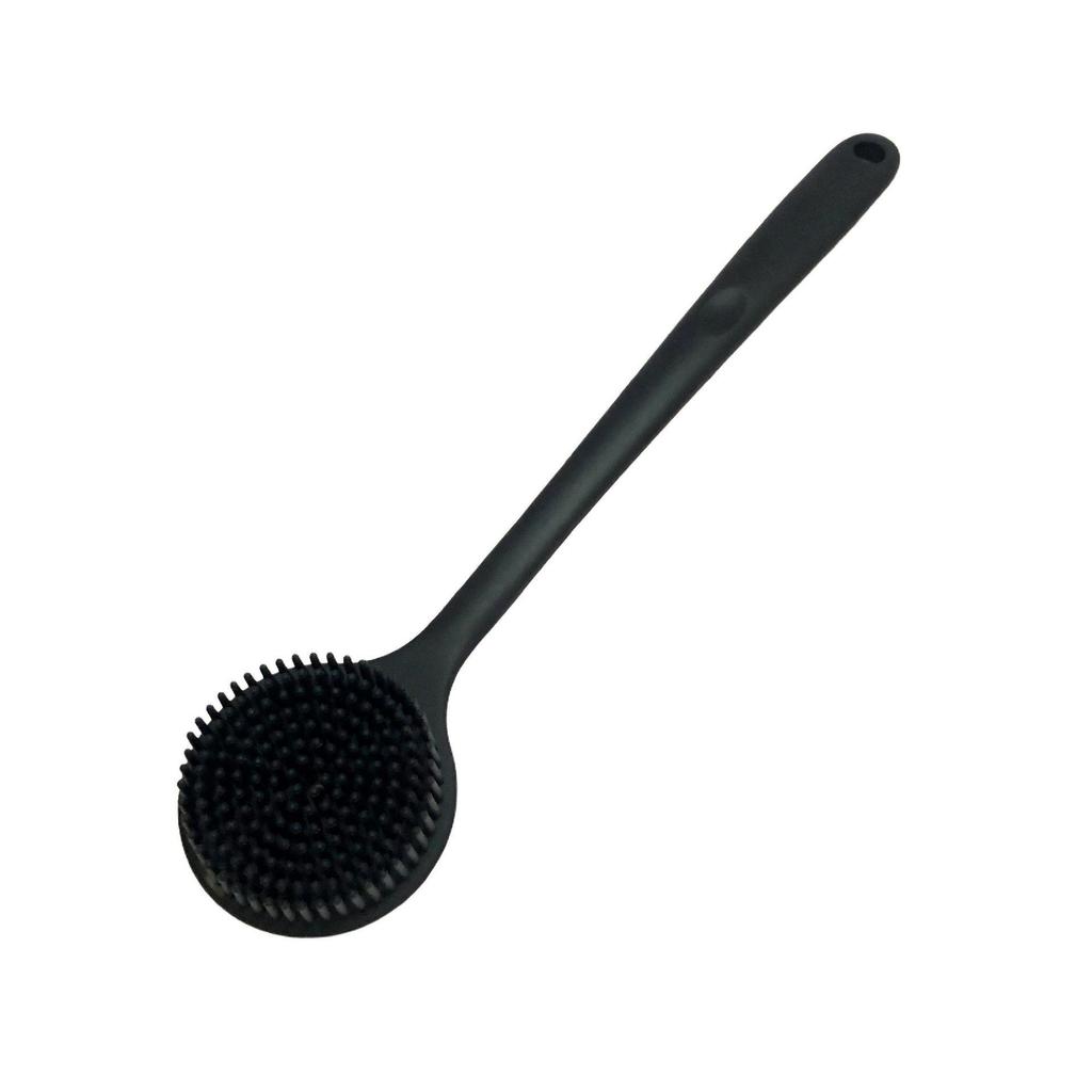 Long Handle Double-Sided Silicone Bath Brush - Exfoliating, Antibacterial, Anti-Mold Back Scrubber