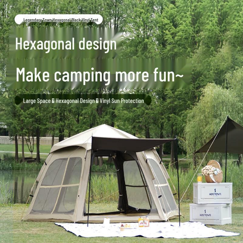 Hedawu Automatic Hexagonal Blackout Camping Tent