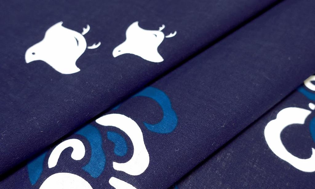 Dyeing Anbo Hand Towel the Waves of Authentic Dyed Cotton Tokuoka Made in Japan 35cm x 100cm "Walking Ban" 100%