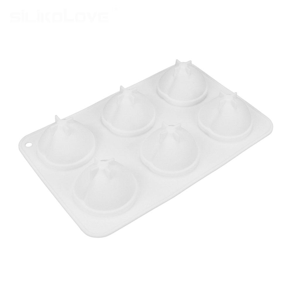 6 отверстий 3D персиковая форма для торта силиконовые формы для выпечки украшения торта десерт фруктовый мусс форма DIY формы для выпечки инструмент