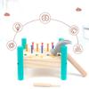 Wood Knock Nails Tool Toy Montessori Baby Hammer Hit Wooden Toys  Hand-eye Coordination