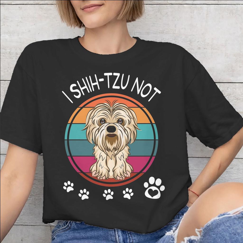 Unisex Unisex Graphic Printed I Shih Tzu Not Funny Dog Lover T Shirt Tee 100 Cotton Tshirts Clothing