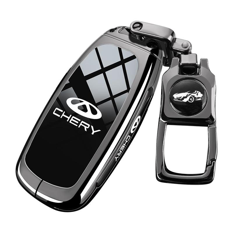 Чехол-брелок из цинкового сплава для ключа автомобиля Chery Tiggo 7 Pro 8 9 Plus 2024 2025, чехол-ободок-держатель для брелока, аксессуары KK2