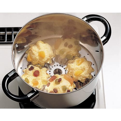 Miyazaki Seisakusho Objet Stew Pot 18cm & Steam Plate, Made In Japan, 5-Year Warranty, Induction Compatible, OJ-5D-A