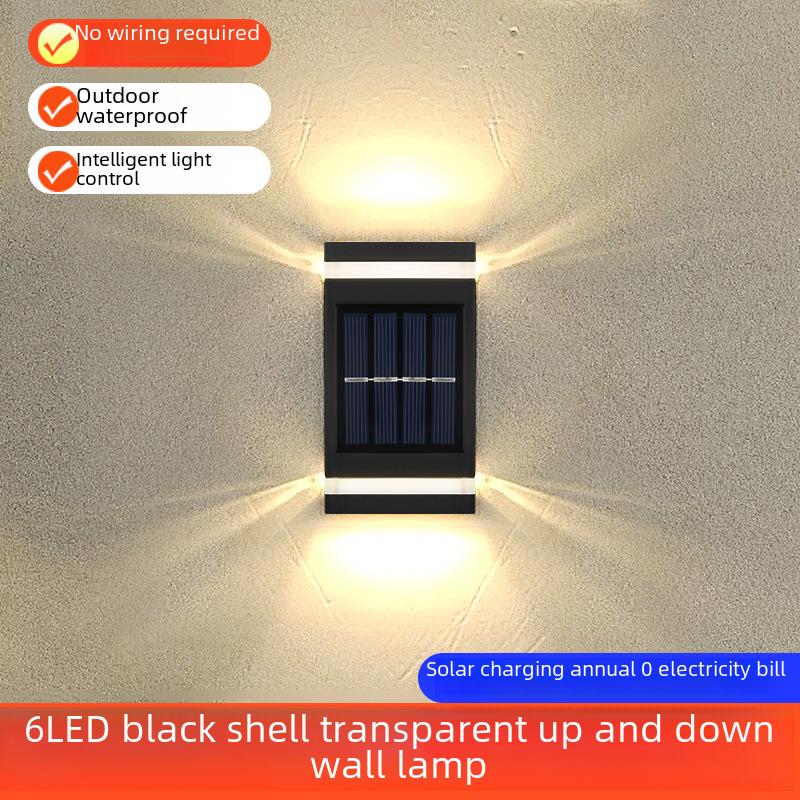Водонепроницаемый настенный светильник на солнечной батарее для сада на открытом воздухе и террасы виллы