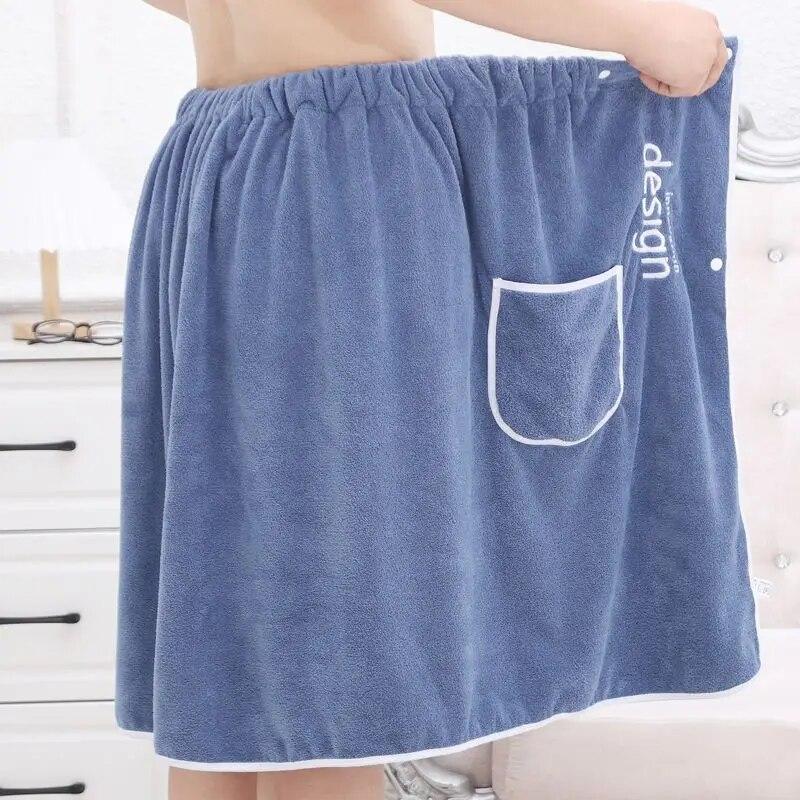 Fashionable Men's Two-piece Set of Bath Towels, One Pair of Household Coral Velvet, Absorbent and Wearable, Can Wrap Towels, Bath Towels