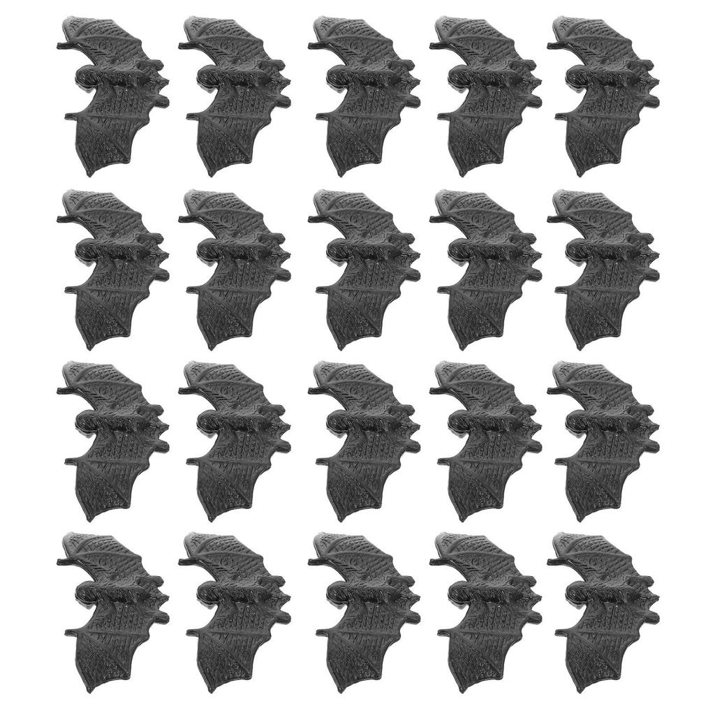 20Pcs Decorative Bat- Toys Adorable Halloween Decors Halloween Mini- Bats Halloween Accessory