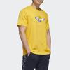 Adidas Мужская спортивная футболка прямого кроя с нео-принтом, желтая GL7214