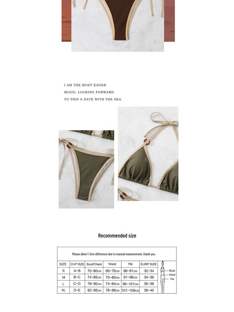 Европейский и американский высококлассный женский сексуальный купальник бикини на шнуровке, идеально подходящий для пляжного отдыха