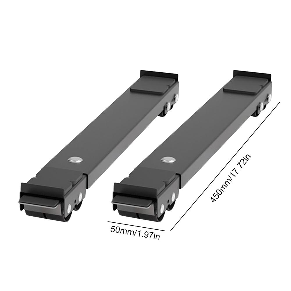 2pcs Movable Washing Machine Stand Adjustable Furniture Dolly Mobile Roller Anti-slip with Wheels Home Furniture Moving Roller