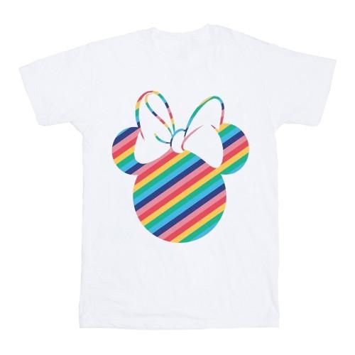 Disney Mens Minnie Mouse Rainbow Face T-Shirt