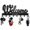 1pc Black Metal Keys Holder for Wall Mounted WELCOME Design Key Rack Key Hanger