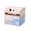 105Sheets Kawaii Pull-out Sticky Notes Creative Translucent Cartoon Notepads Full Adhesive Roll Paper Type Colorful Memo Pad