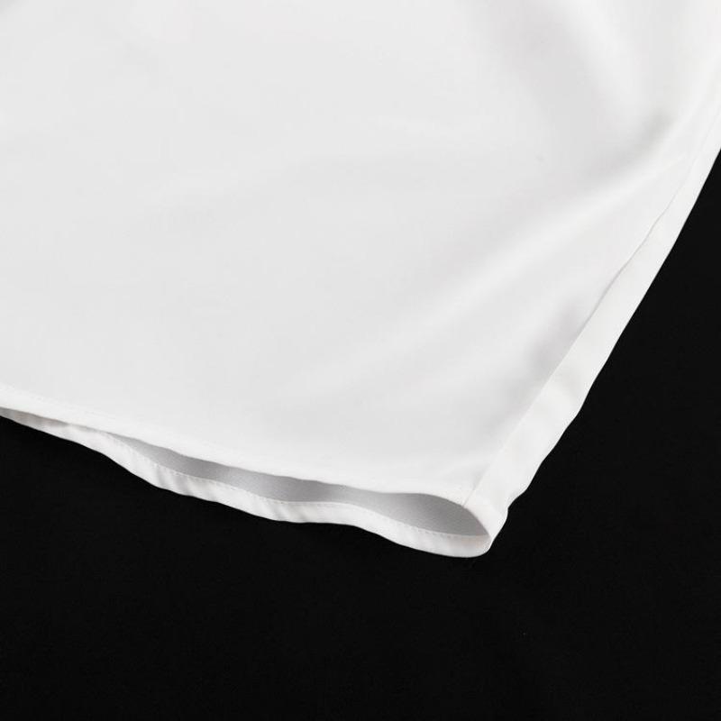 Сексуальная свободная белая женская рубашка Модная с круглым вырезом, с открытыми плечами, с длинным рукавом Элегантный классический топ с оборками Женская одежда