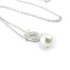 [I1146] - Silver Necklace 'Catherine' Silver White (rhodium-plated) - 20x7 Mm