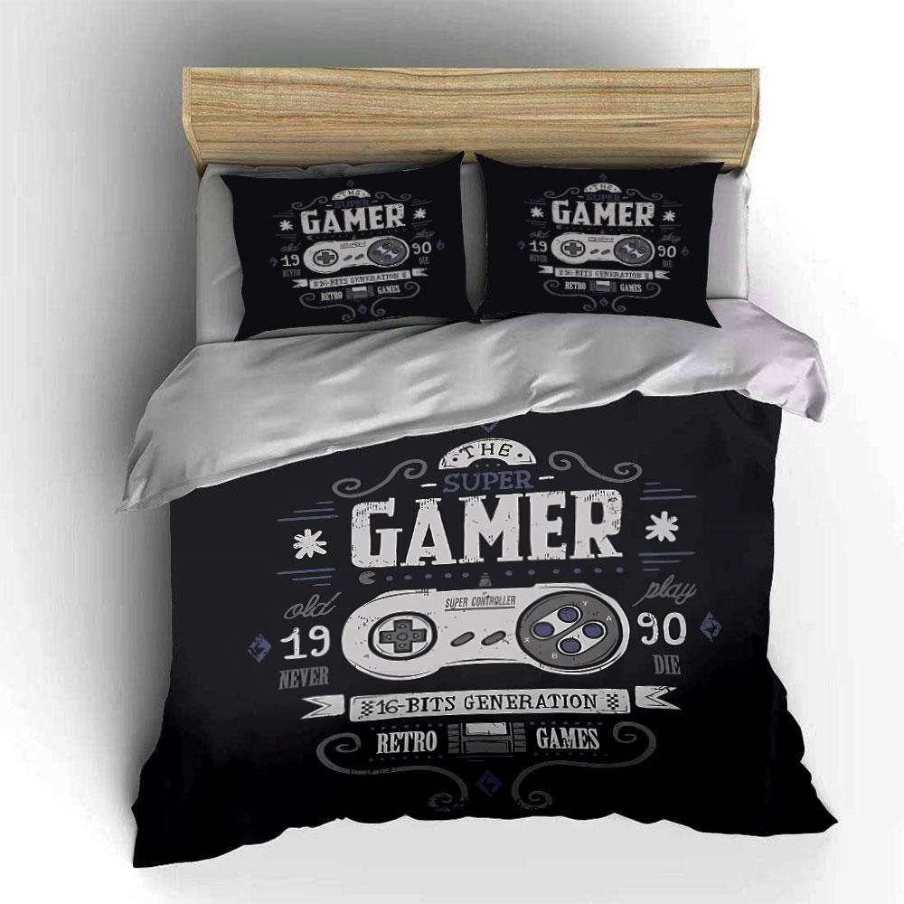 "Retro Gamer Bedding Set" Bedding Duvet Cover Set Duvet Cover Pillowcases (1 * Duvet Cover 2 * Pillowcases, without duvet insert)