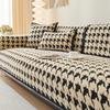 Houndstooth Sofa Cushion Winter Thickened Fleece Cushion New Non-Slip Leather Sofa Cover Cover Cloth Cushion