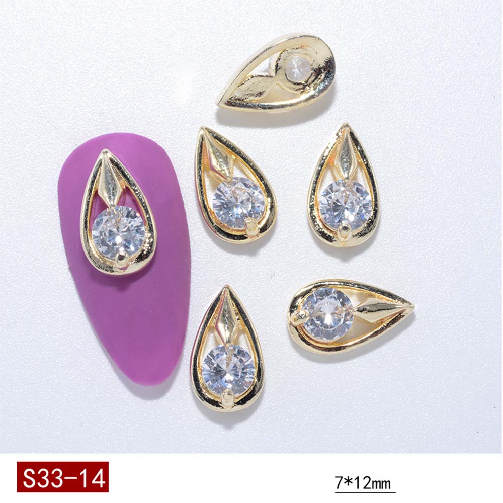 Crystal Charms Nail Art Jewelry Pendant Chain Butterfly Nail Rhinestones Nail Art Decorations