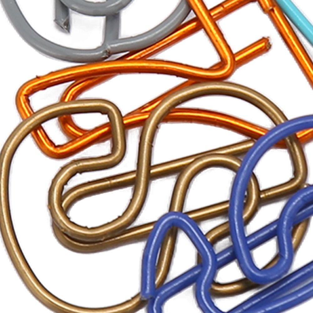 100Pcs Numbers Style Fancy Paperclips Anti Slip Cool Paper Clips Document Organization