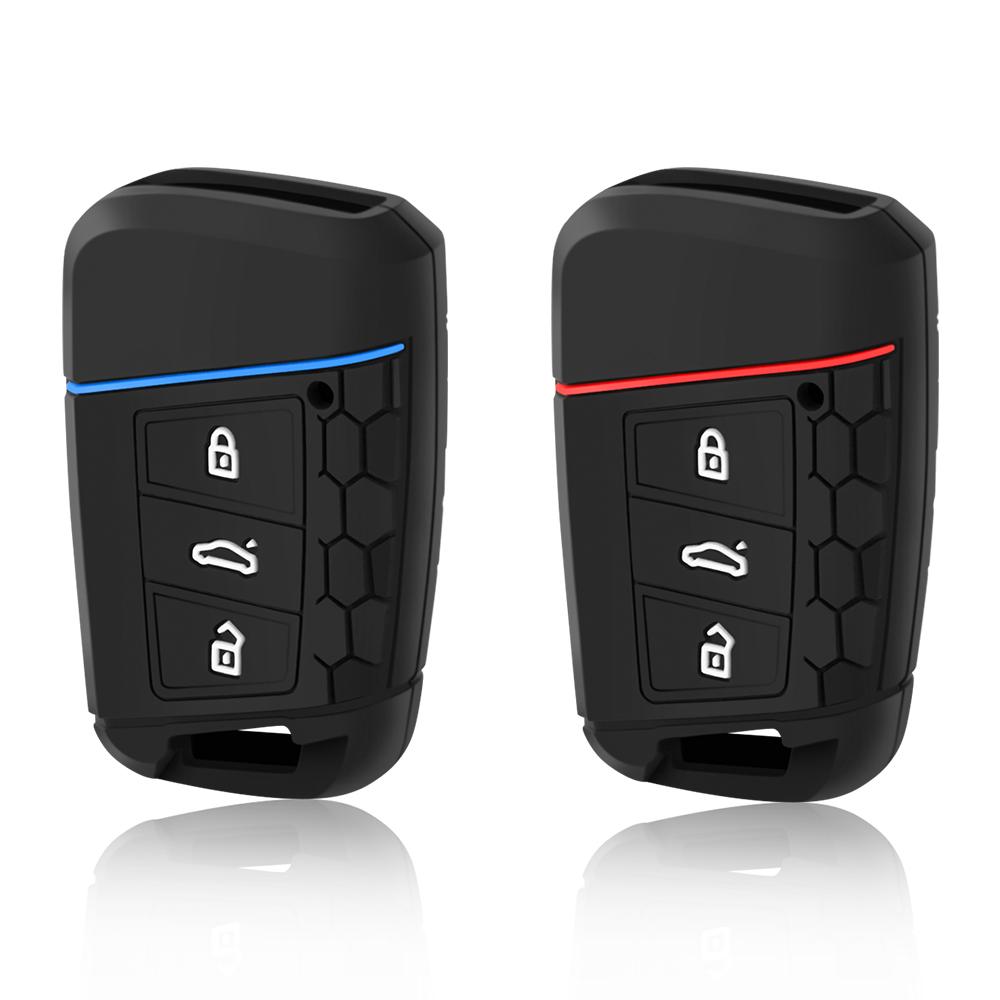 Силиконовый чехол-держатель для ключей для Skoda Octavia Kodiaq Karoq для Volkswagen VW Polo Passat B8 Tiguan 2 для чехла для ключа автомобиля Seat